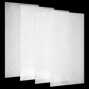 Pushglossy 4 Pack 23.75" x 47.75" x 0.2" Fluorescent Light Covers Classroom Office Diffuser Panels for 2x4ft Drop Ceiling Light Fixture Polycarbonate Replacement Cover for Hospital Home (Clear)