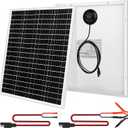 30W 24V Solar Panel SAE Connector Kit, Waterproof 30 Watts Solar Battery Trickle Charger Maintainer + PWM Controller + SAE Connection Cable for Car RV Boat Motorcycle Trailer