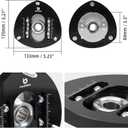 Bevinsee Adjustable Front Camber Plates Compatible with VW Golf MK7 Black