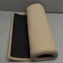 YDKGL Kitchen Rugs Non Slip Washable, Rubber Backing Soft Chenille Braided Kitchen Mats for Floor, Super Absorbent Kitchen Runner Rug Standing Mat Sink Mat, Easy to Clean, Brown 17"x47"