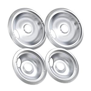 COZZIVITA 316048413 and 316048414 Stove Burner Drip Pans for Electric Stove Top - Perfectly Fit Frigidaire Kenmore Electric Range -Thickening to Prevent Bending and Rust - Include 2 x 6 in, 2 x 8 in