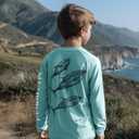 Palmyth Boys Fishing Shirts UPF 50+ Youth Sun Protection T-Shirt Long Sleeve Tee (L)