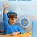 Kids Headphones Wired Toddler Headphones with Microphone, Over-Ear Headphones, 85/94dB Volume-Limiting, 3.5mm Jack, Foldable On-Ear Design - Safe & Comfortable for Learning & Entertainment (BlueOrange)