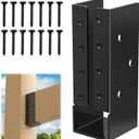 12-Pack 2"x6" Outdoor Concealed-Flange Joist Bracket with Screws - Q235B Steel Powder Coated Mount Light Joist Hangers for Beam, Swing, Handrail, Fence