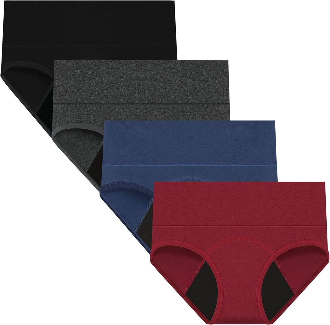 Nalwort Womens Menstrual Period Panties Cotton Leak Proof Underwear Postpartum Protective Briefs (XX-Large, Color-07)