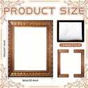 Wenqik Wedding Large Photo Booth Props 35 x 47 Inch Gold Vintage Frame Photo Booth Selfie Frame with 13 ft Ribbon for Wedding Bridal Shower Bachelorette Birthday Creative Friends Party Photobooth