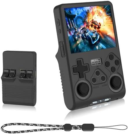 Silicone Case for R40S PRO, Anti-Slip, Shock Proof, Soft Protective Case for R40S Pro Handheld Game Console with Lanyard - Black