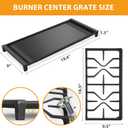 WB31X27151 Side Grates WB31X24738 Stovetop Griddle Replacement for GE General Electric Stove Parts,WB31X24736 Cooktop Grates WB31X24998 Cast Iron Griddle for Stove Top JGBS66REKSS JGB735SPSS Gas Stove