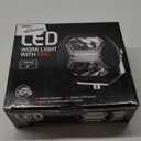 SPL Amber Led Pods Off Road Driving Lights Cube, 4 Inch 48W 10000LM, Led Offroad Lights with Amber X Letter DRL Design, LED Spot Light for Trucks Jeep Ford UTV ATV, 2PCS(Wiring Harness Included)