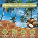 2 x 2 Pcs 14 Inch Round Coco Liners Replacement for Hanging Basket,100% Natural Coconut Fiber for Plants, Pre-Formed Coconut Fiber Plant Basket Liner for Planters, Flowers, Vegetables (2, 14 inch)