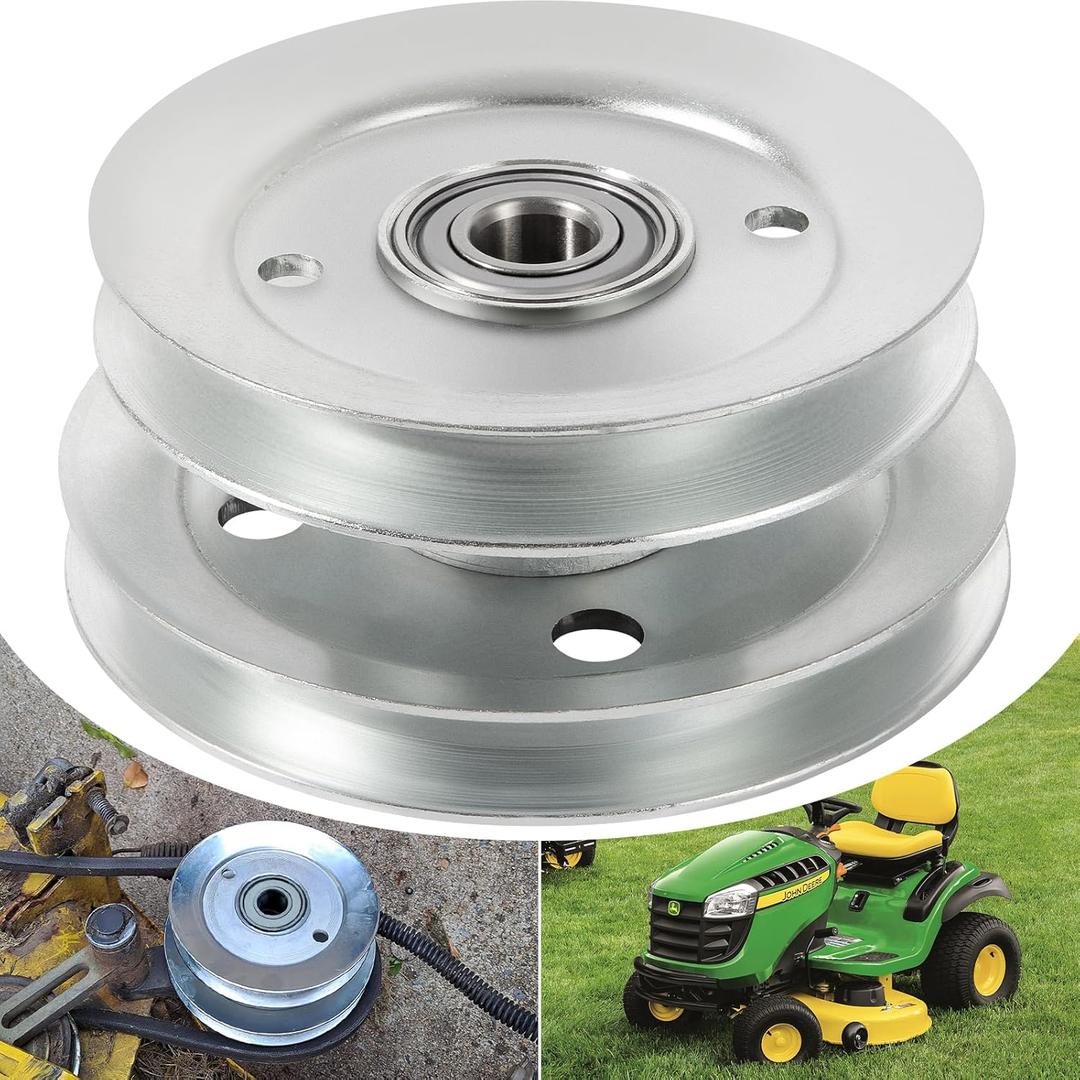 AM133924 Mower Deck Double Deck Drive Belt Tightener Pulley for John Deere LX280 LX288 LX289 GX255 GX325 GX345 GX355 Also Replace AM127594, AM125668