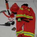 Spooktacular Creations Halloween Boys Fireman Costume, Firefighter Costume for Kids, Toddler Fireman Jumpsuit for DressUp, S