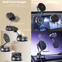 Magnetic Phone Holder for Car, Magsafe Car Mount with Nano Gel Suction Cup for Dashboard & Windshield, Compatible with iPhone 12/13/14/15/16/17 Series, Including Pro & Pro Max Models (Gray)