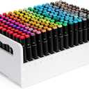 SANFURNEY Marker Pen Organizer Holder, 204 Slots Art Marker Pens Colored Pencils Rack for Desk Carts, Craft Supply Organizer for Home Classroom Office