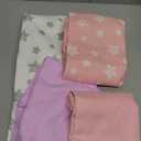 Mini Crib Sheets Fitted 4 Pack for Girls (38" X 24"), Compatible with Dream on Me, Delta Porta Crib and Arms Reach Ideal Cosleeper, Pink