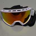 Giro Blok Ski Goggles - Snowboard Goggles for Men & Youth - White Wordmark Strap with Vivid Ember Lens