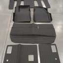 All Weather Floor Mats & Cargo Liner Custom Fit for Chevy Traverse 2009-2017 (Only Fits Captain's Chairs), Front 2nd Backrest Trunk Mats for Buick Enclave 2009-2017, TPE Anti-Slip Car Accessories