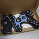 PHOEPET No Pull Dog Harness Reflective Adjustable with 2 Metal Leash Hooks and Soft Training Handle (S, Baby Blue)