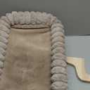 Zakkart SnugCloud Cat Window Perch with 4Sided Bolster  Orthopedic Cat Hammock for Window Sill  Solid Hardwood & Metal Frame  Window Seat for Pets (Natural Color Wood w/Brown Bed, Medium)