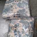 COLAMY Tufted Dining Chairs Set of 2, Accent Parsons Diner Chair Upholstered Fabric Stylish Kitchen Chairs with Solid Wood Legs and Padded Seat, Leaf Pattern