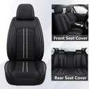 IKABEVEM Car Seat Covers for Toyota Camry 2002-2025 2026: Ice Silk Seat Covers, Breathable & Comfortable Auto Interior Accessories for Front Seats, Protective Seat Covers with Stylish Design(Black)