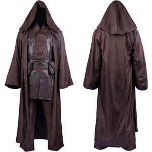 Adult Tunic Costume Mens Cosplay Full Set Halloween Star Cosplay Costume Cloak (X-Large, Dark Brown)