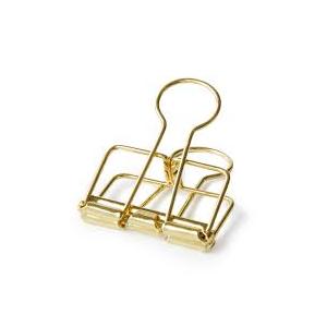 Binders Clips 1.25", Pack 2 Gold