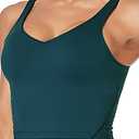 Oalka Sports Bra Womens Longline Padded Crop Tank Yoga Bras Workout Fitness Top Heart Dark Teal S