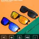 KALIYADI Polarized Sunglasses for Men and Women, Mens Sun Glasses with UV Protection for Driving Fishing Golf (3 Packs) ((3 Pack) Black/Dark Blue/Red)