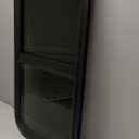 RV Murts Trailer Window 30"x15", Tempered Glass with Screen & Trim Kit, 1-1/2" Wall Fit for Teardrop Camper, Cargo, Travel Motorhome, Horizontal Slide.(Aluminum, Shatterproof, Cold Insulation)