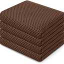 100% Cotton Waffle Weave Kitchen Dish Towels, Ultra Soft Absorbent Quick Drying Cleaning Towel, 13 x 28 Inches, 4-Pack, Coffee