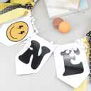 One Happy Dude High Chair Banner Boy First Highchair Banner for 1st Birthday Decorations, One Happy Dude Birthday Party Decorations Hippie Groovy High Chair Garland