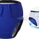 3T to Youth Reusable Swim Diaper Washable Incontinence Underwear for Special Needs Kids Waterproof CoversBlue, 6-8