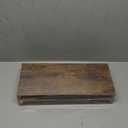 QEEIG Bathroom Floating Shelves for Wall - 15.7" Wall Mounted Shelf Over Toilet Farmhouse Home Decor Display Bookshelf Small 15.7 x 6.7 inch Set of 2, Rustic Brown (008-40BN)