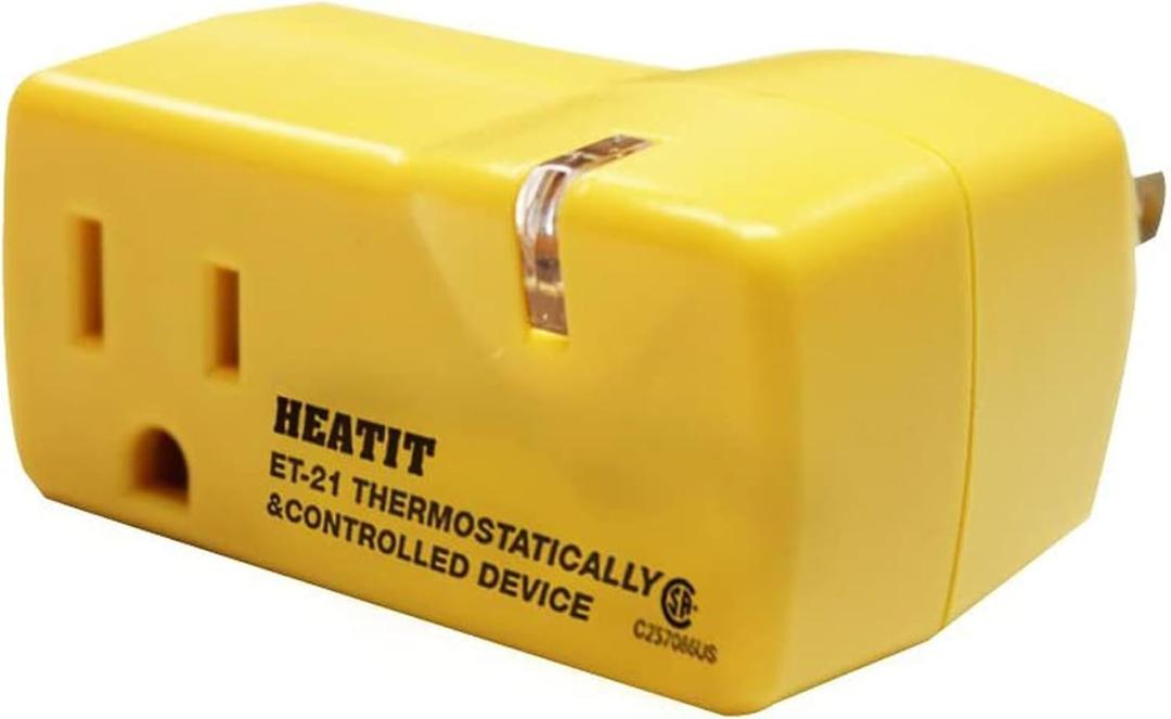 HEATIT ET-21 Freeze Thermostatically Controlled Outlet On at 38F /Off at 50F ET-21-1 1PCS