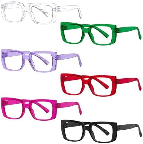 Eyekepper Metalless Screwless Spring Hinge Reading Glasses for Women - 6 Pack Durable Ladies Readers +1.50