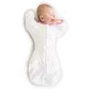SwaddleDesigns Transitional Swaddle Sack, Arms Up Half-Length Sleeves & Mitten Cuffs, Swaddle for Newborn Transition to Baby Sleep Sack Wearable Blanket, Med, 3-6 month, 14-21 lb, Pink Tiny Triangles
