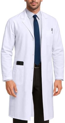 NY Threads Professional Lab Coat for Men Long Sleeve Medical Coat