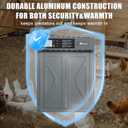 Automatic Chicken Coop Door Solar Powered with Timer, Remote Control, Anti-Pitch Aluminum Alloy Auto House Door for Chicken, Duck, Poultry, Weatherproof (Blue)