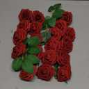 Hotop 20 Pcs Artificial Rose Flowers with Long Stem,Real Touch Silk Realistic Plastic Bouquet Roses Bulk for Home Decor Bridal Wedding Party Table Centerpieces Decorations(Wine Red)