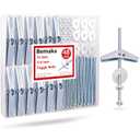 48Pcs 1/4 Inch Toggle Bolts, Butterfly Anchors Heavy Duty Drywall Anchors and Screws Kit, Toggle Bolts and Wing Nut Kit with Nuts Washers for Hollow Wall, Ceiling (12 Sets)