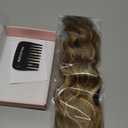 REECHO Clip in Hair Extensions, 4PCS Hair Extensions 14" Short Wavy Invisible Lace Weft Natural Soft Hairpieces for Women  Golden Blonde with Highlights