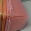 Zonon 12 Pcs Plastic Cubby Storage Bins Classroom Cubby Organization Storage Containers with 1 Pack Self Adhesive Labels Bin for Office Library School Home(Clear Macaron Color)