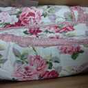 Laura Ashley - Twin Quilt Set, Reversible Cotton Bedding with Matching Sham, Lightweight Home Decor for All Seasons (Lidia Pink, Twin)