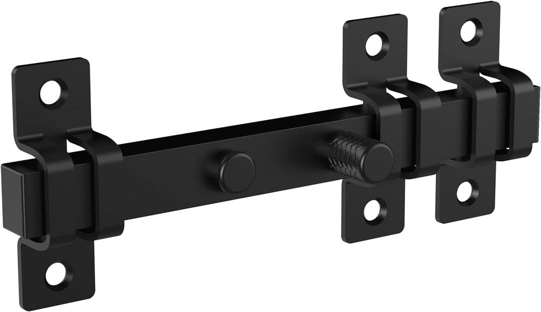 National Hardware 7.8-in Industrial Reversible Gate Slide Latch with Weatherguard Protection in Black