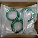 Air Conditioner CD Switch Button Knob Cover, Car Interior Accessories Aluminum Alloy Trim Rings Compatible with Jeep Wrangler JL 2018-2022 (Green, 3 pack)