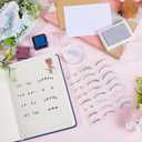 CRASPIRE Lower Eyelash Stamp Silicone Eyelash Stamps Lower Lash Clear Stamp Template Tool Seal Reusable Silicone Stamps Women Cosmetics Eye Makeups for Traveling Aartian Gathering