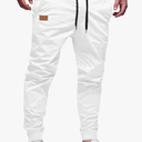 JMIERR Mens Casual Joggers Pants - Cotton Drawstring Chino Cargo Pants Hiking Outdoor Twill Track Jogging Sweatpants Pants, Size 46