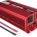 Cantonape 1500W DC 12V to 110V/120V AC Power Inverter with Dual AC Outlets Dual 3.1A USB Car Adapter for Car Home Truck Outdoor Red