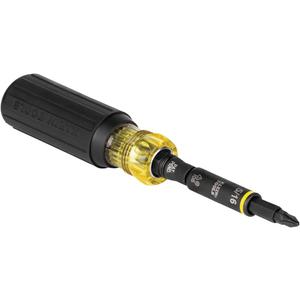 Klein Tools 32500HD KNECT Multi-Bit Screwdriver / Nut Driver, Impact Rated 11-in-1 Tool with Phillips, Slotted, Square and Torx Tips